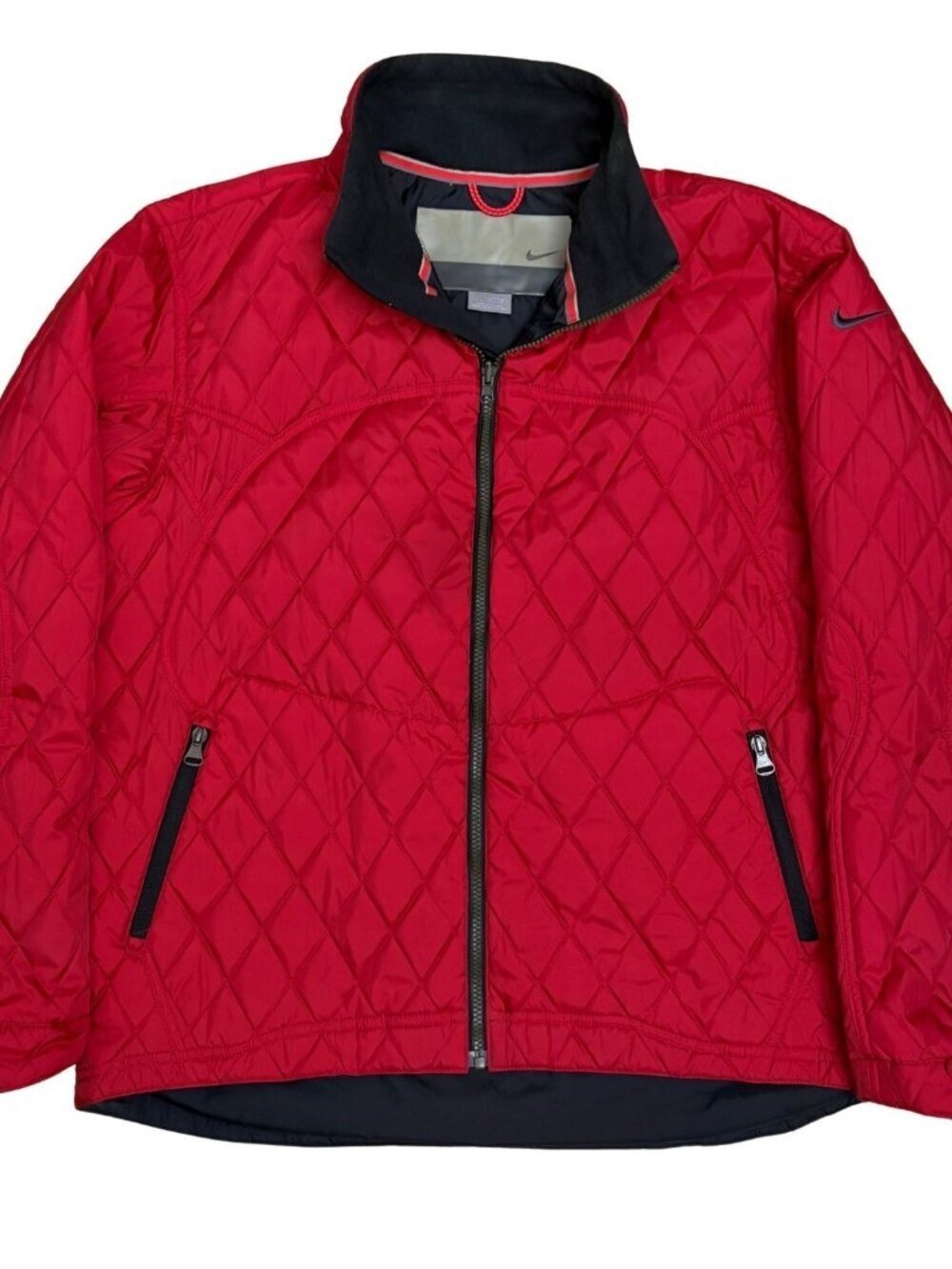 Nike Vintage Red Jacket Puffer Y2K Streetwear Fleece Lined Mens Large